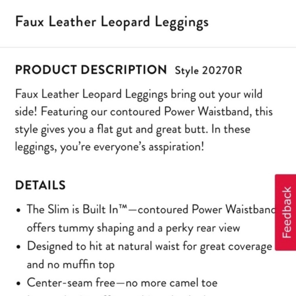 Spanx Faux Leather Leopard Leggings Size Medium - Picture 4 of 9